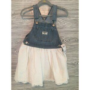OshKosh Denim & Lace Pinafore Dress 4T